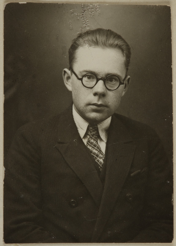 Eesti üliõpilaste seltsi "Veljesto" liige Albert Marmor, portreefoto
