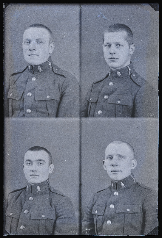 Sõdurite passipildid, (negatiiv ilmutatud 30.09.1927).
