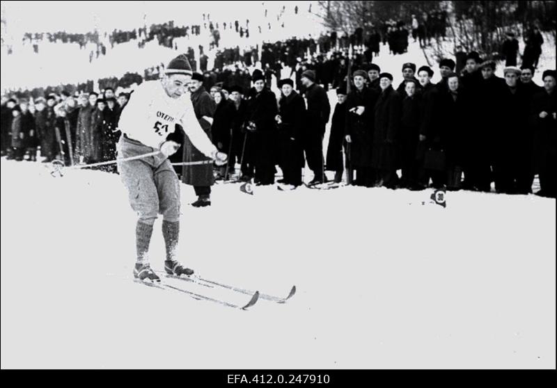 NSV Liidu suusatamise meistrivõistluste ajal Otepääl.