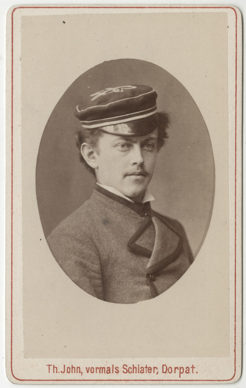 Korporatsioon "Estonia" liige Ferdinand Hörschelmann, portreefoto