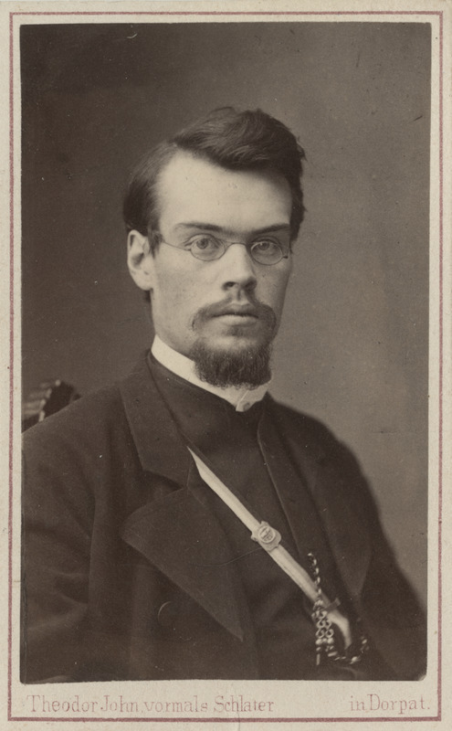 Korporatsioon "Estonia" liige Ernst Osse, portreefoto