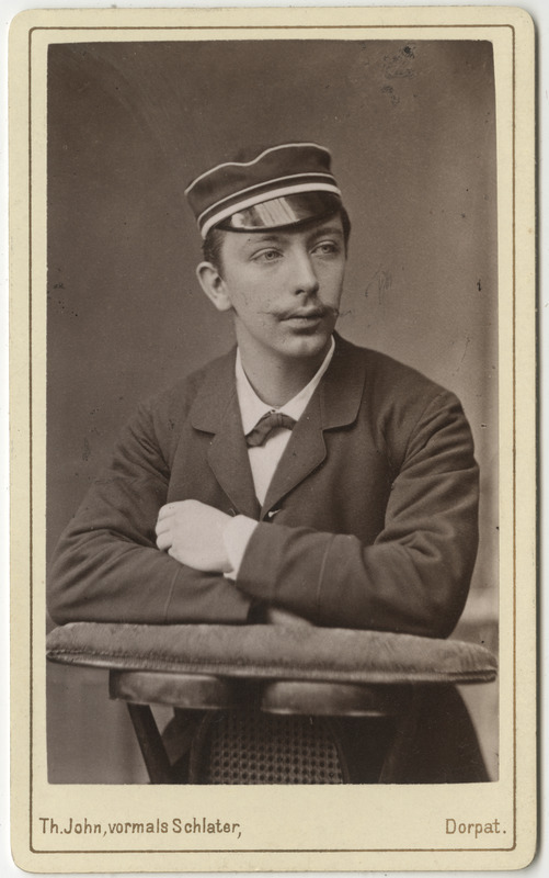 Korporatsioon "Estonia" liige Reinhold von Wistinghausen, portreefoto