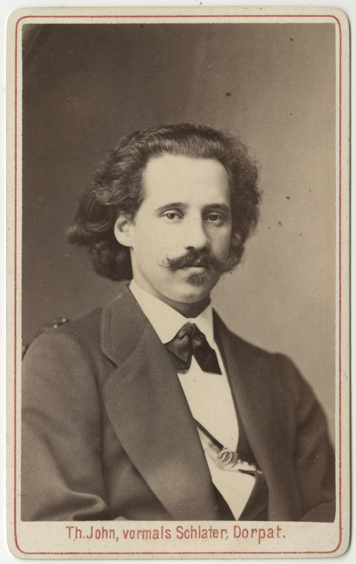 Korporatsioon "Estonia" liige Ernst Hörschelmann, portreefoto