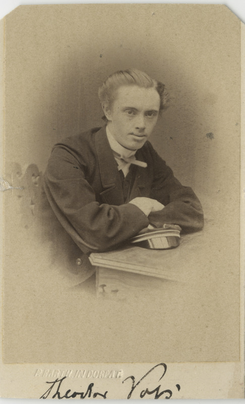 Korporatsiooni "Livonia" liige Theodor Voss, portreefoto