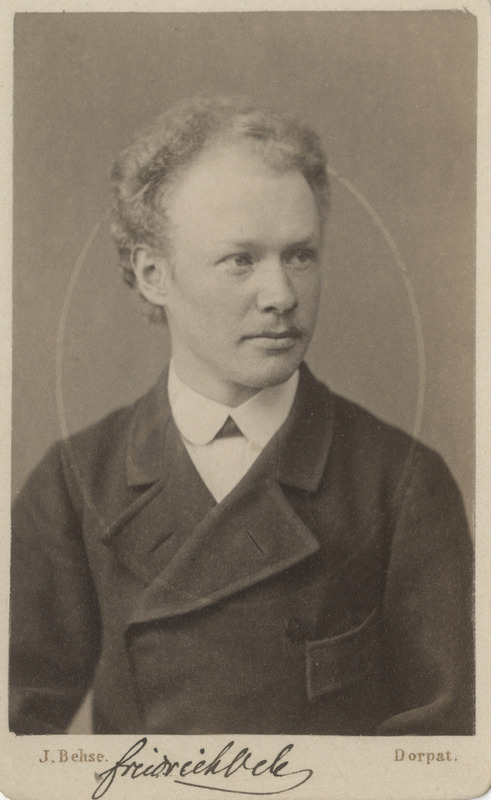 Korporatsioon "Estonia" liige Friedrich Veh, portreefoto