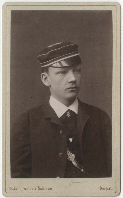 Korporatsioon "Estonia" liige Hermann Haller, portreefoto