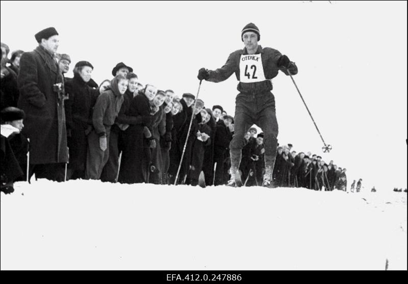 NSV Liidu suusatamise meistrivõistluste ajal Otepääl.