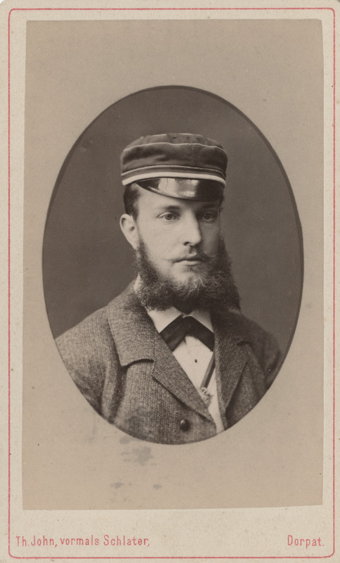 Korporatsiooni "Livonia" liige Woldemar Kiparsky, portreefoto