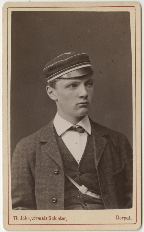 Korporatsioon "Estonia" liige parun Ferdinand Wrangell, portreefoto