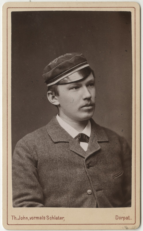 Korporatsioon "Estonia" liige Gustav Jürgensonn, portreefoto