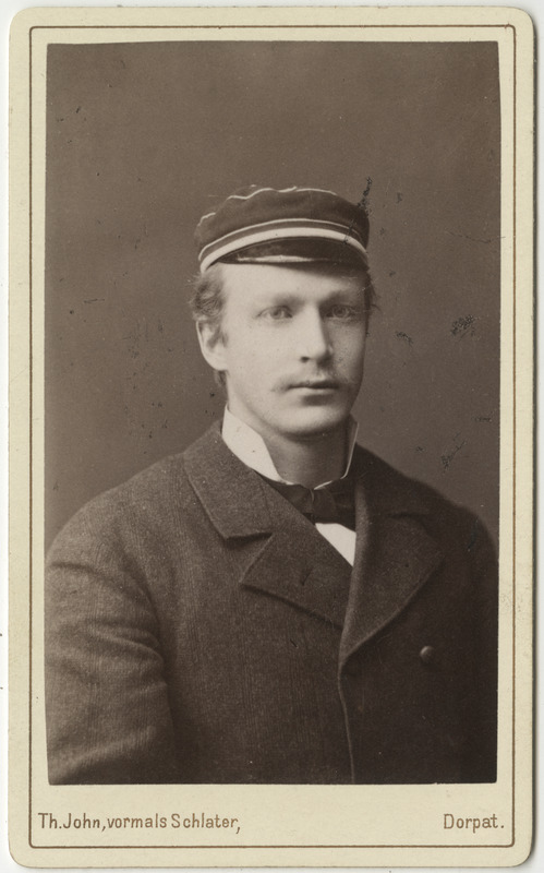 Korporatsioon "Estonia" liige Arthur Jahnentz, portreefoto