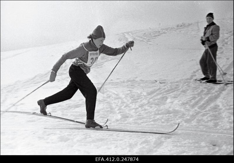 NSV Liidu suusatamise meistrivõistluste ajal Otepääl.