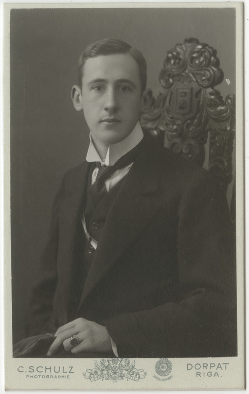 Korporatsioon "Estonia" liige Werner Hasselblatt, portreefoto