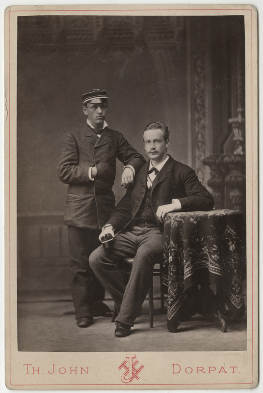 Korporatsioon "Estonia" liikmed Karl Eichhorn ja Arthur Jahnentz, grupifoto