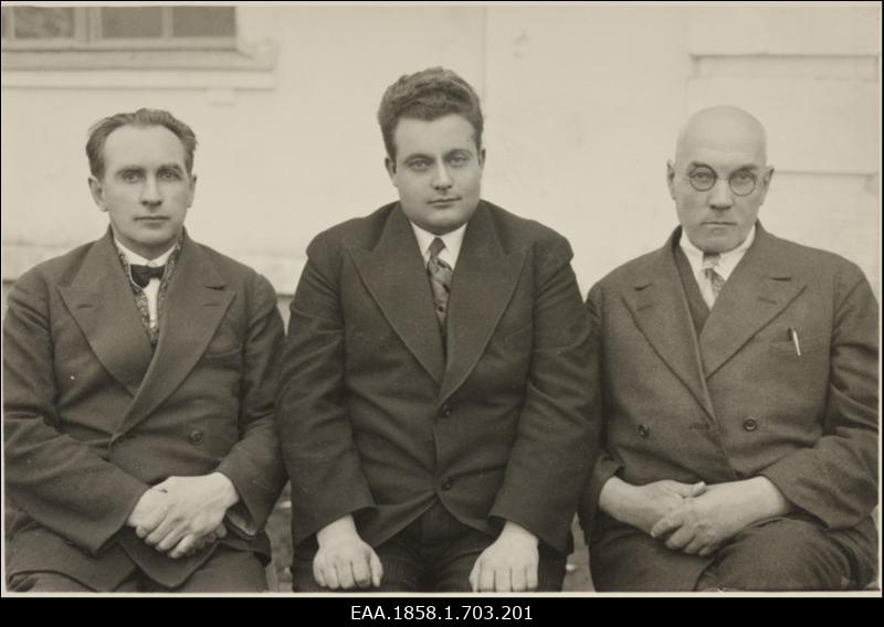 Põllumajandustegelased Viktor Riks, Paul Kanarik ja Märt Sõrra