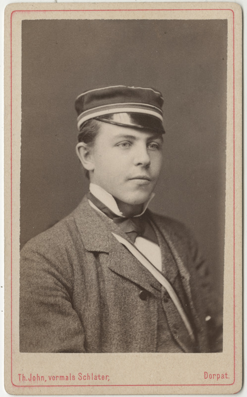 Korporatsioon "Estonia" liige Adolf von Gernet, portreefoto