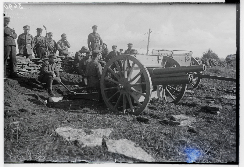 Allohvitseride kooli õppepataljoni patareilased õppustel.