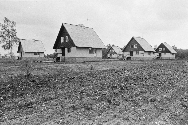 Vaade eramutele Hiiumaa rajooni "Ühenduse" kolhoosis.