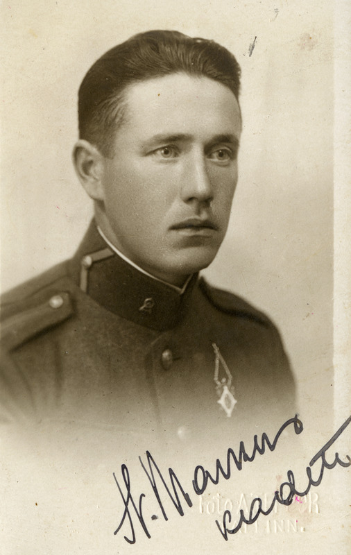 Sõjaväe Ühendatud Õppeasutused. Kadett Harald Markus.