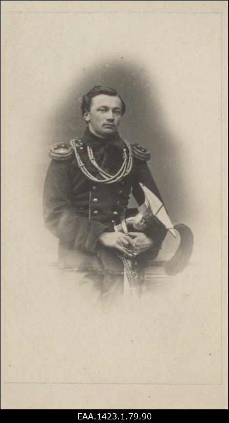 Adjutant Viktor von Wahl mundris, portreefoto