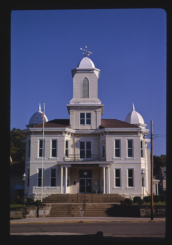 Lewis County Courthouse, straight-on view, Center Street, Weston, West Virginia (LOC)