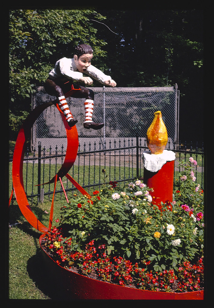 Boy and vase, Deer Acres, Pinconning, Michigan (LOC)