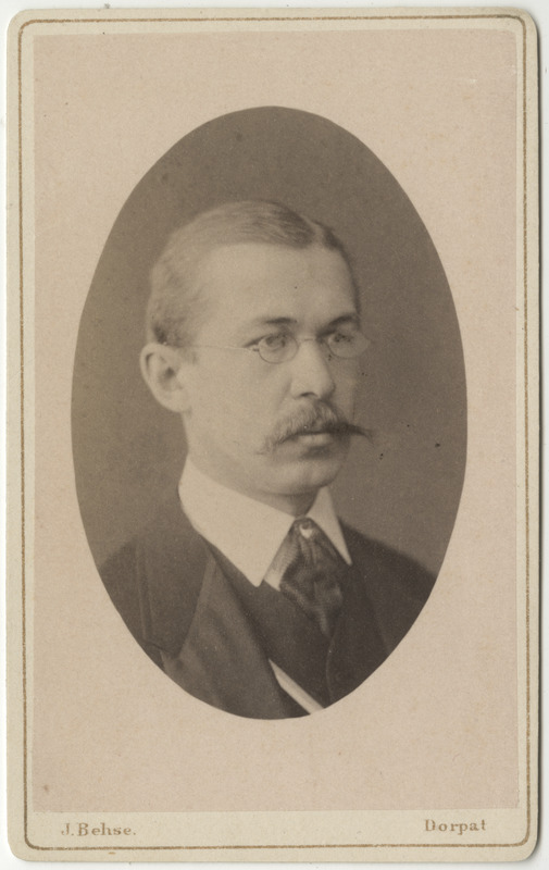 Korporatsioon "Estonia" liige Michael von Knorring, portreefoto
