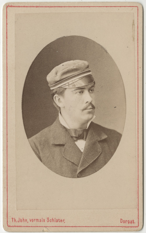 Korporatsioon "Estonia" liige Wilhelm Kentmann, portreefoto