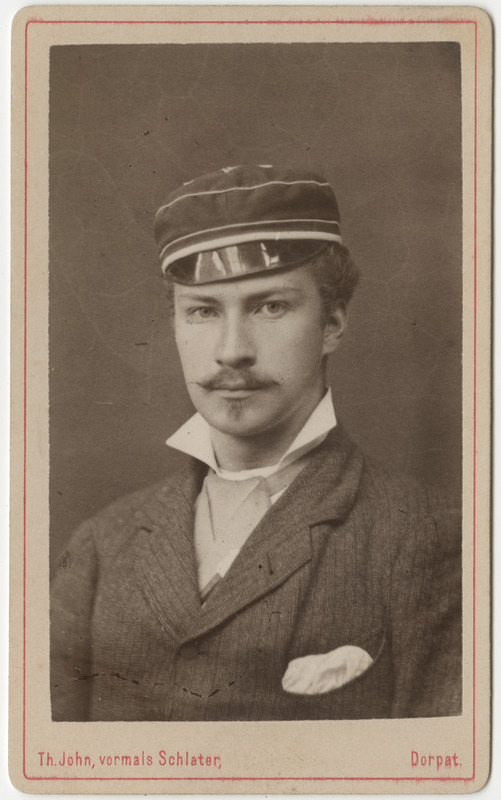 Korporatsiooni "Livonia" liige Nikolai (von) Walter-Carlberg, portreefoto