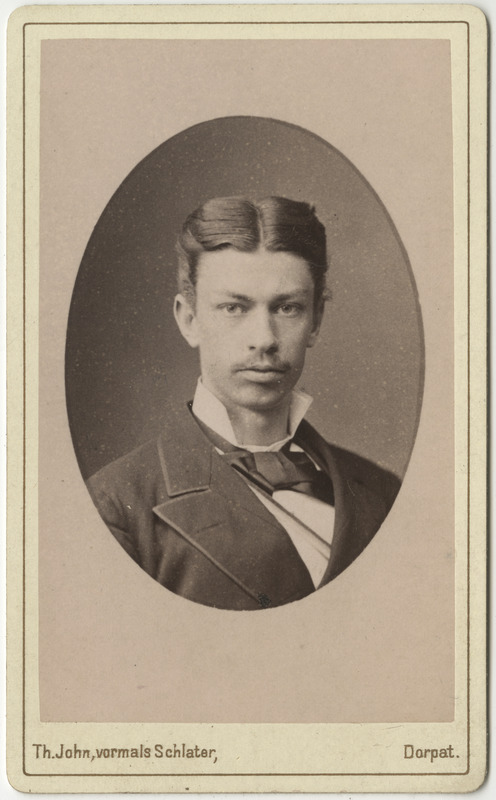 Korporatsioon "Estonia" liige Georg von Wenndrich, portreefoto