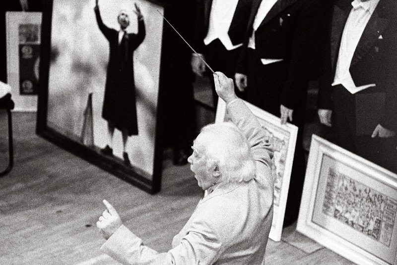 Helilooja ja dirigendi Gustav Ernesaksa 75. sünnipäeva tähistamine Estonia kontserdisaalis.