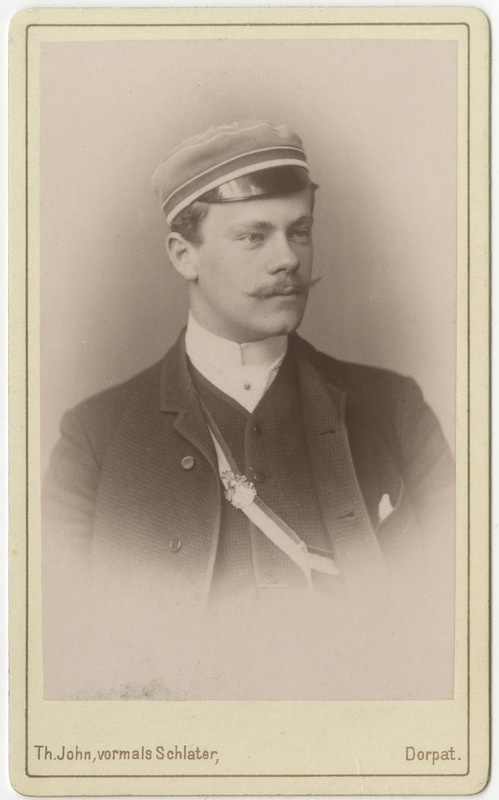 Korporatsioon "Estonia" liige Albert Dehio, portreefoto