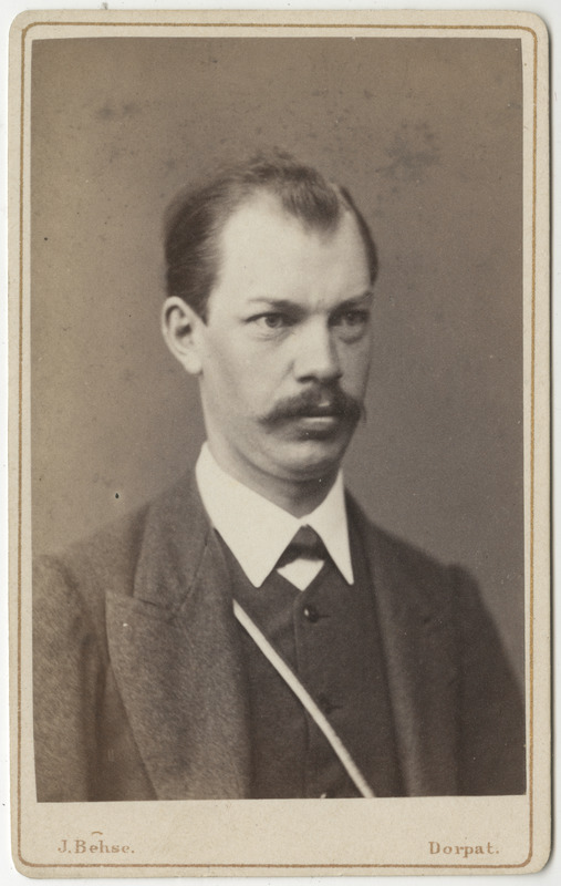 Korporatsioon "Estonia" liige Johannes Tabani, portreefoto