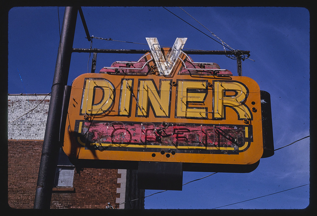 Julie's Victory Diner sign, State Street, Watertown, New York (LOC)