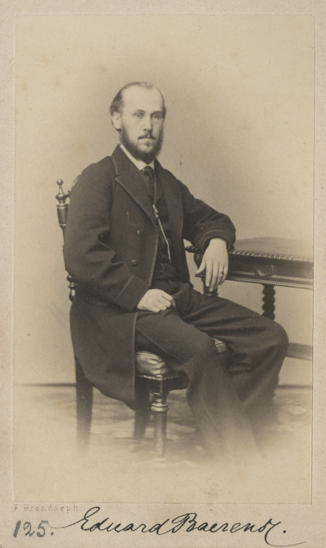 Korporatsiooni "Livonia" liige Eduard Baerens, portreefoto