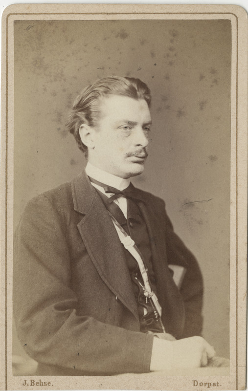 Korporatsioon "Estonia" liige parun Arthur Stackelberg, portreefoto