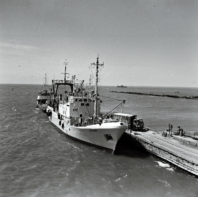 "Lääne Kaluri" kolhoosi suurim alus "Rotalia" Rohuküla sadamas.