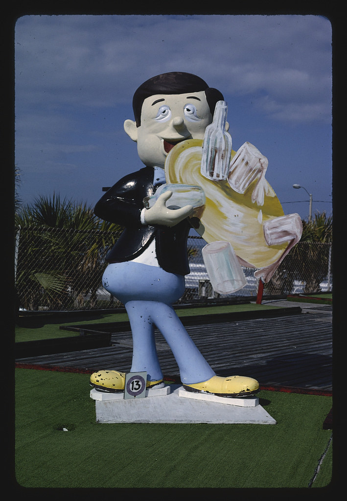 Waiter, Joyland Golf, Daytona Beach, FLA, 1990., Daytona Beach, Florida (LOC)