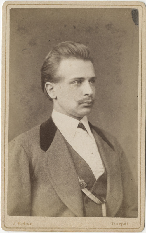 Korporatsioon "Estonia" liige Konstantin Winkler, portreefoto