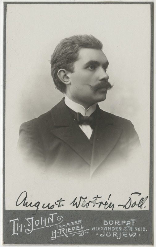 Pastor August Westrén-Doll tudengina, portreefoto