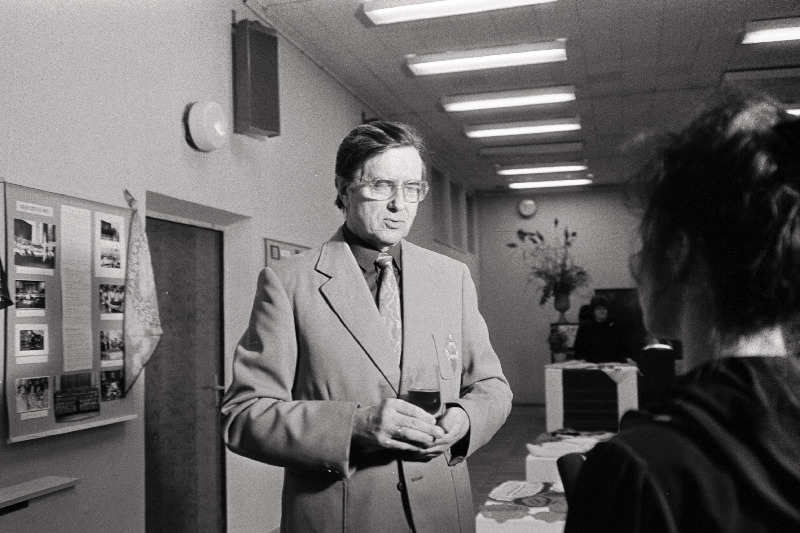 Koidu Seltsi 125. aastapäeva näituse avamine. Jaan Ahoks, Eva Põder.