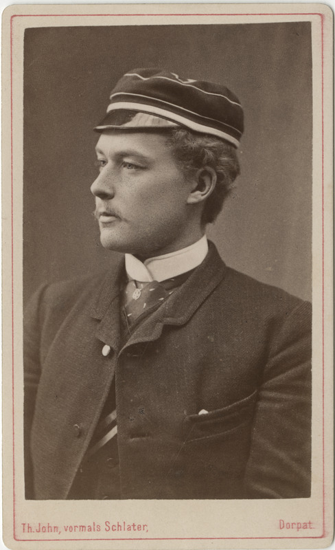 Korporatsiooni "Livonia" liige parun Arnold Vietinghoff, portreefoto