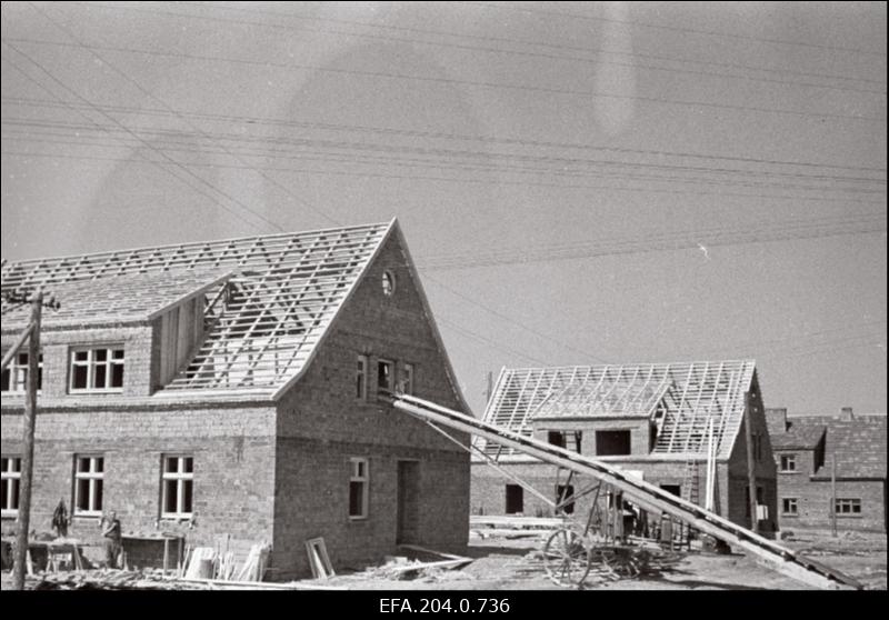 Uute elamute ehitamine Kohtla-Järve töölistele.