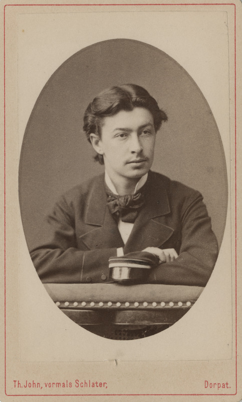 Korporatsiooni "Livonia" liige Leopold Laakmann, portreefoto