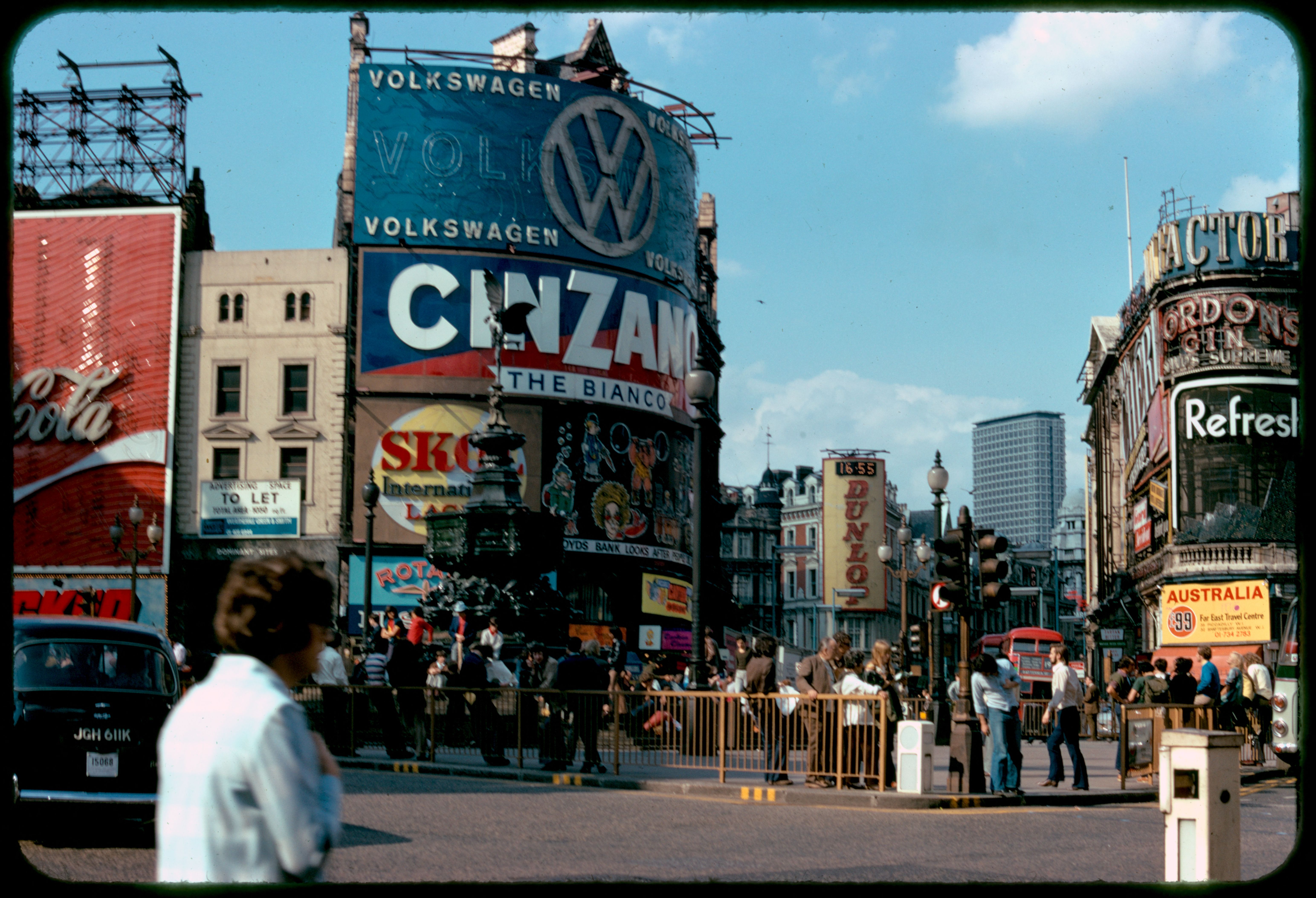 Piccadilly Circus, London, by Edmund L. Mitchell, 1972, from the Digital Commonwealth - commonwealth 1v53nn350