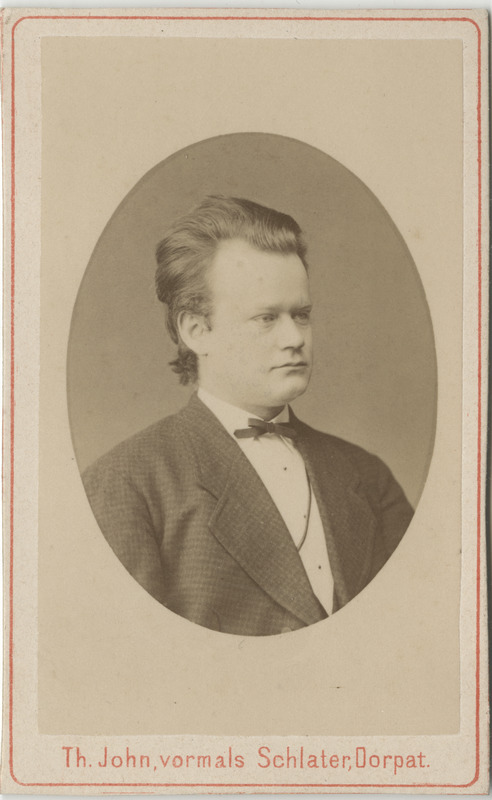 Korporatsiooni "Livonia" liige Robert Koch, portreefoto