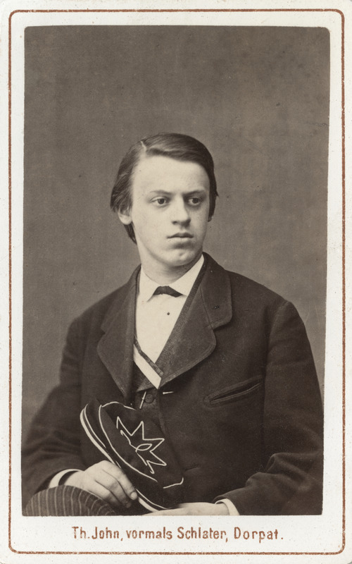 Korporatsioon "Estonia" liige Alexander Peters, portreefoto