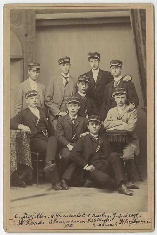 Korporatsiooni "Livonia" 1890. a I semestri värvicoetus, grupifoto
