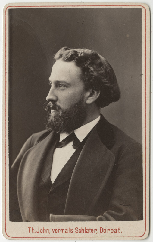 Korporatsioon "Estonia" liige Willibald von Güldenstubbe, portreefoto