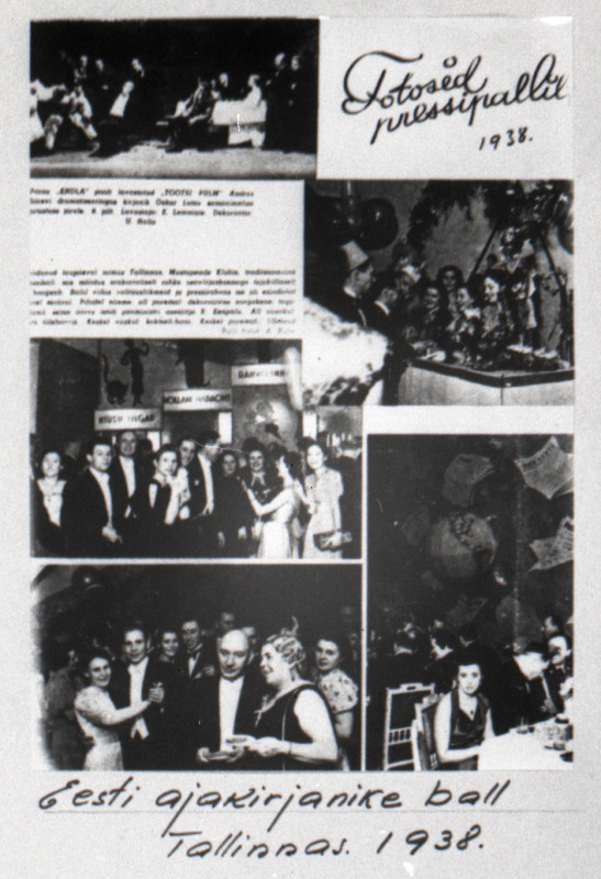 Ajakirjanike ball Tallinnas. Fotokollaaž.